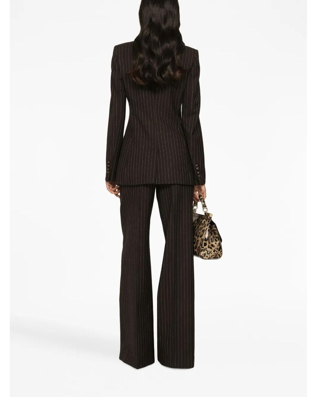 Dolce & Gabbana Black Pinstriped Turlington Jacket