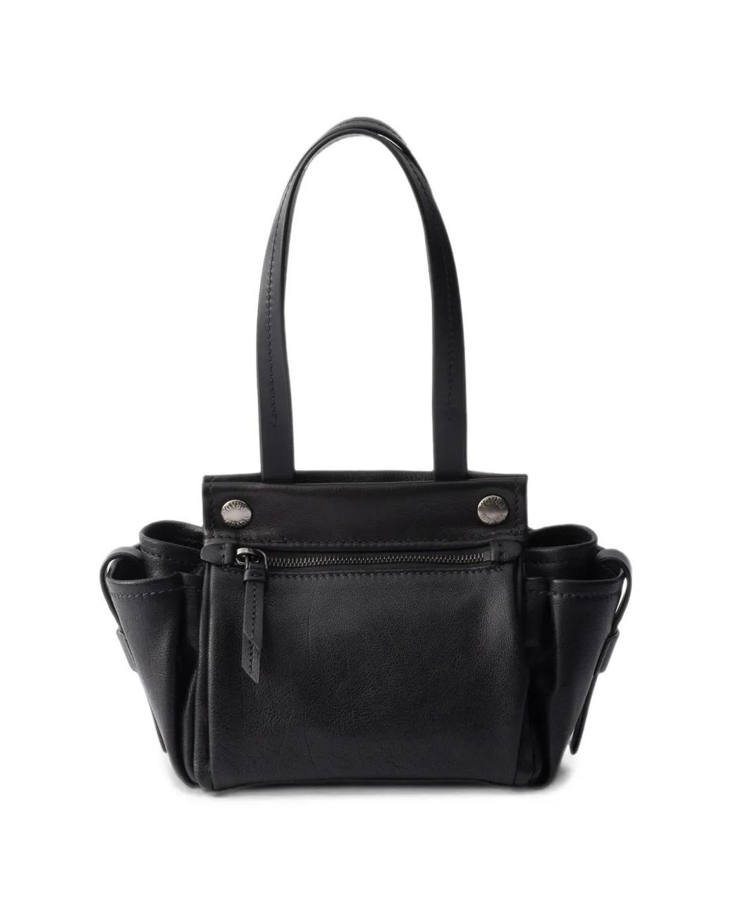 Prada Black Mini Route Leather Tote Bag