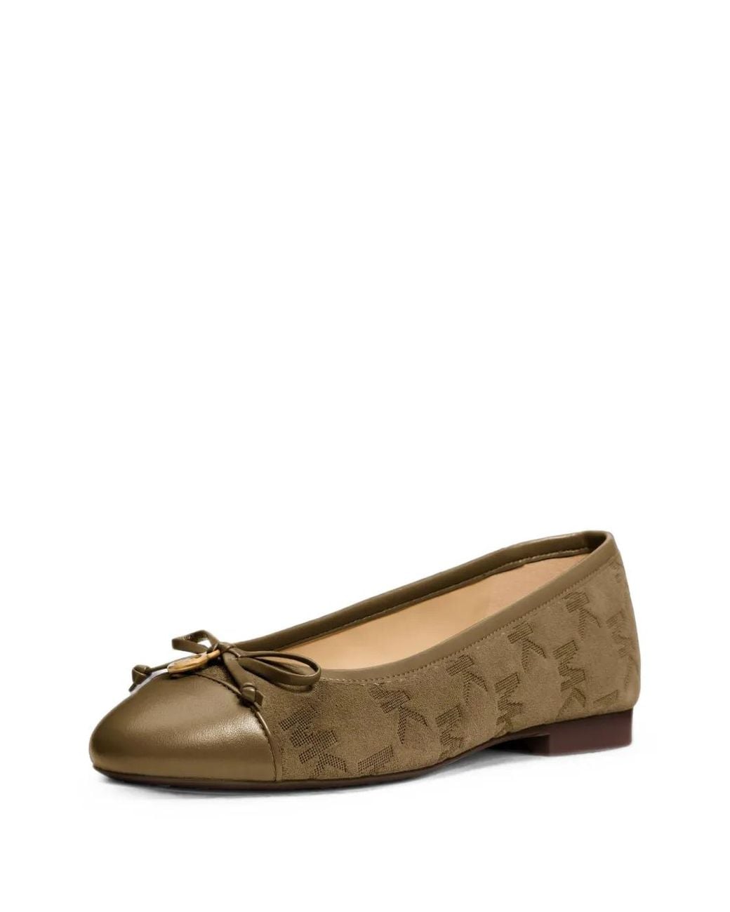 Michael Kors Green Piper Flex Bow-Detail Ballet Flats