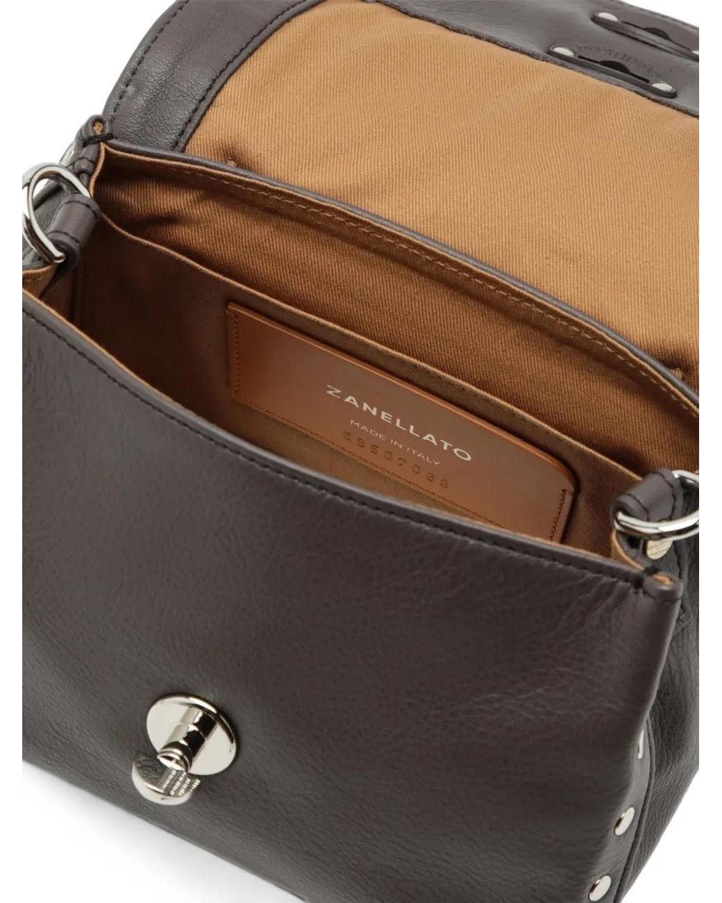 Zanellato Gray Mini Postina Studded Tote Bag