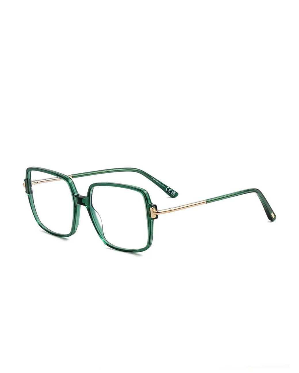 Tom Ford Green Square-Frame Glasses