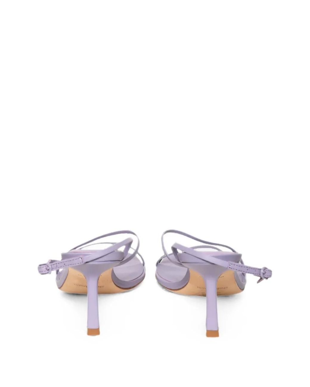 STUDIO AMELIA Pink Bias Wrap Strappy Square-Toe Sandals