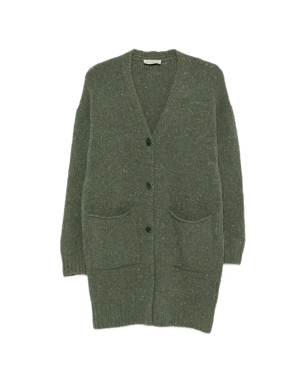 Bruno Manetti Green V-Neck Cardigan