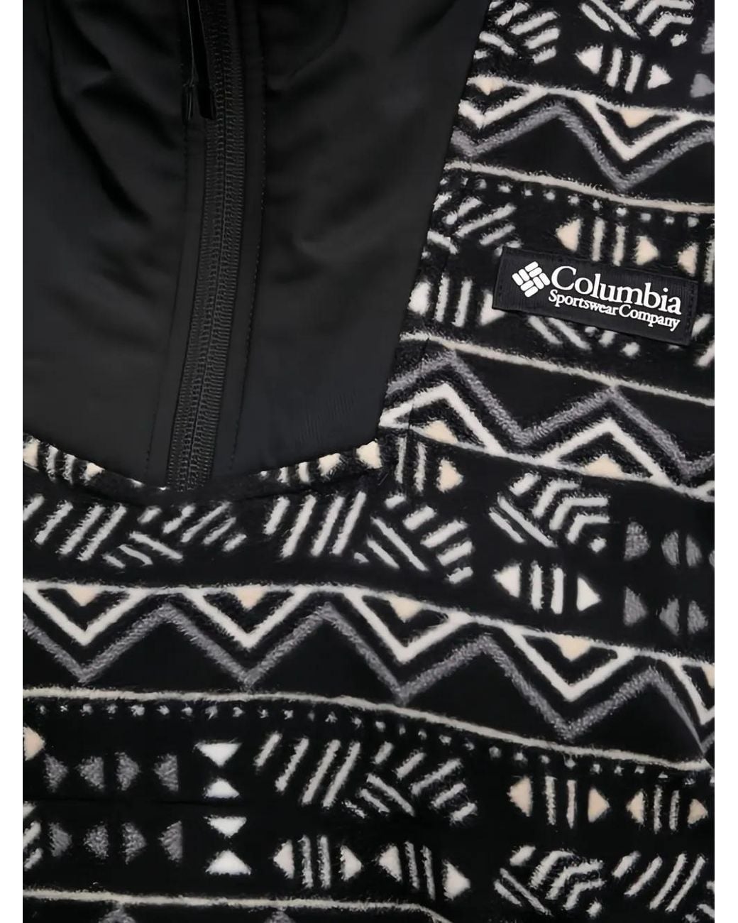 Columbia Black Gemustertes Top Mit Reißverschluss