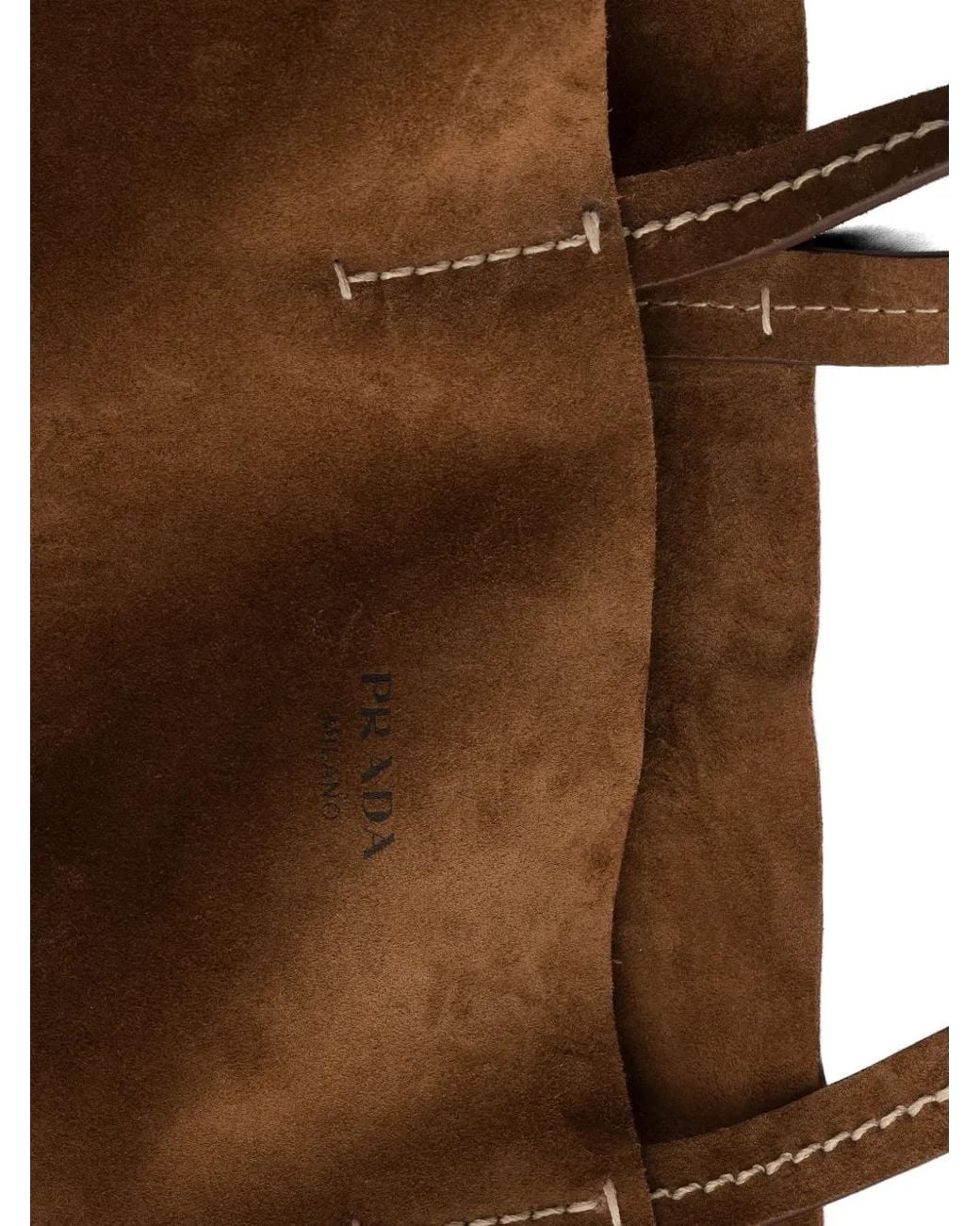 Borsa Tote Grande di Prada in Brown