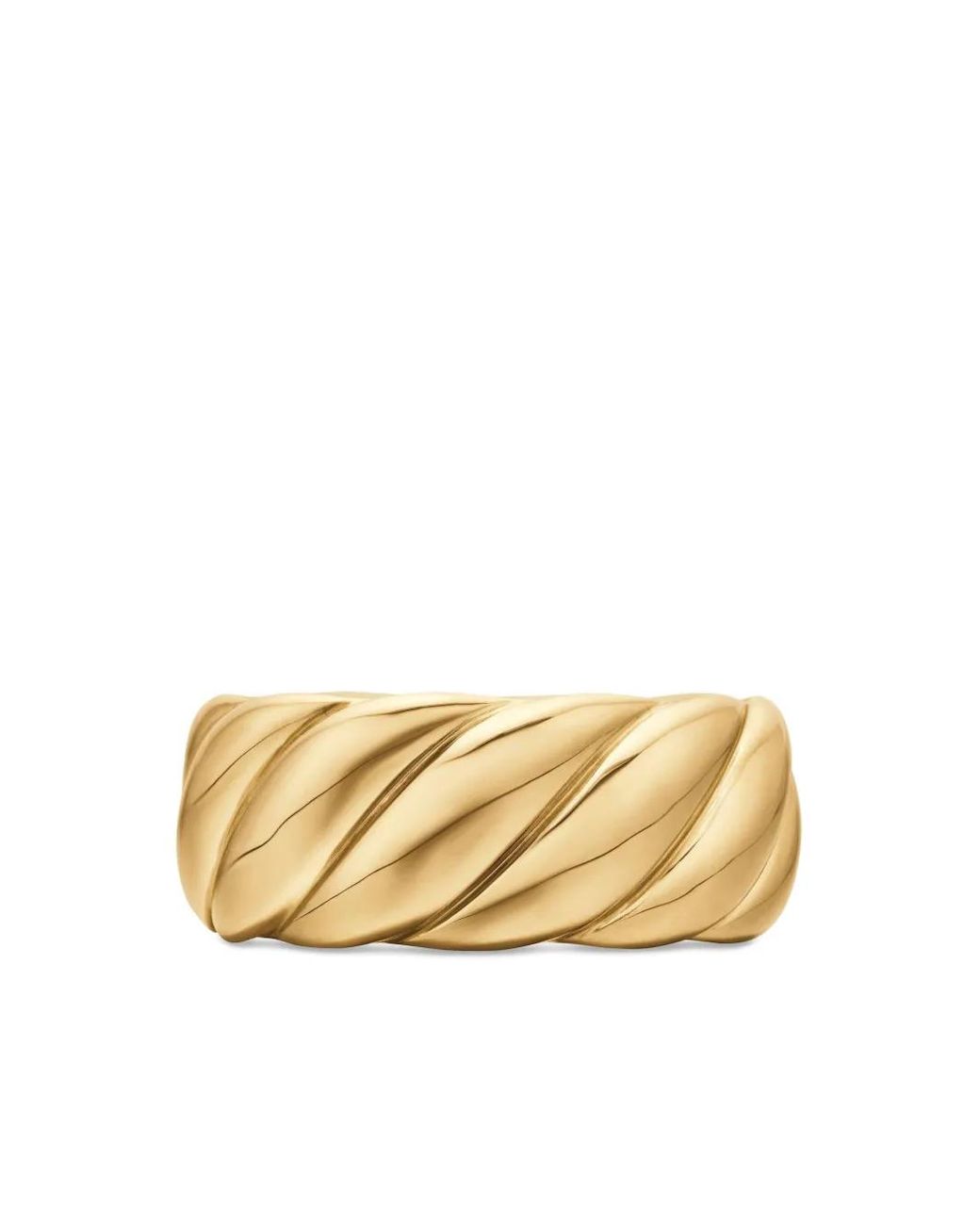 David Yurman Metallic 18Kt Sculpted Cable Band Ring (9Mm)