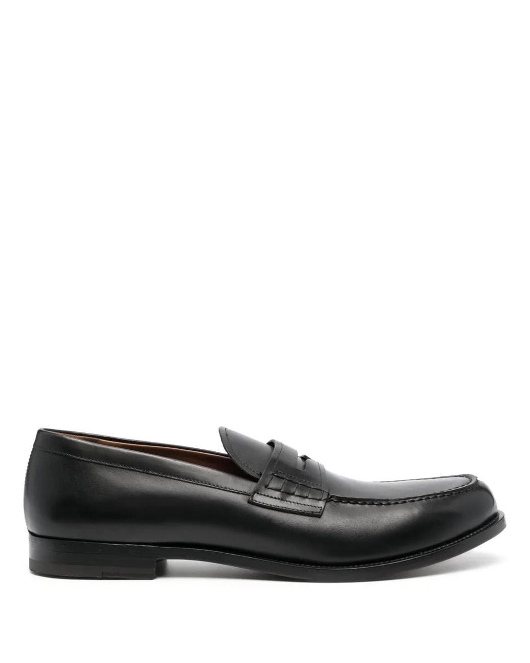 Fratelli Rossetti Black Penny Leather Loafers for men