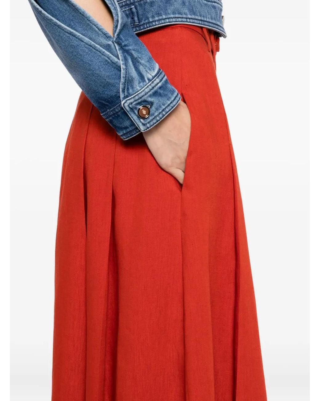 Gabriela Hearst Red Dugald Skirt