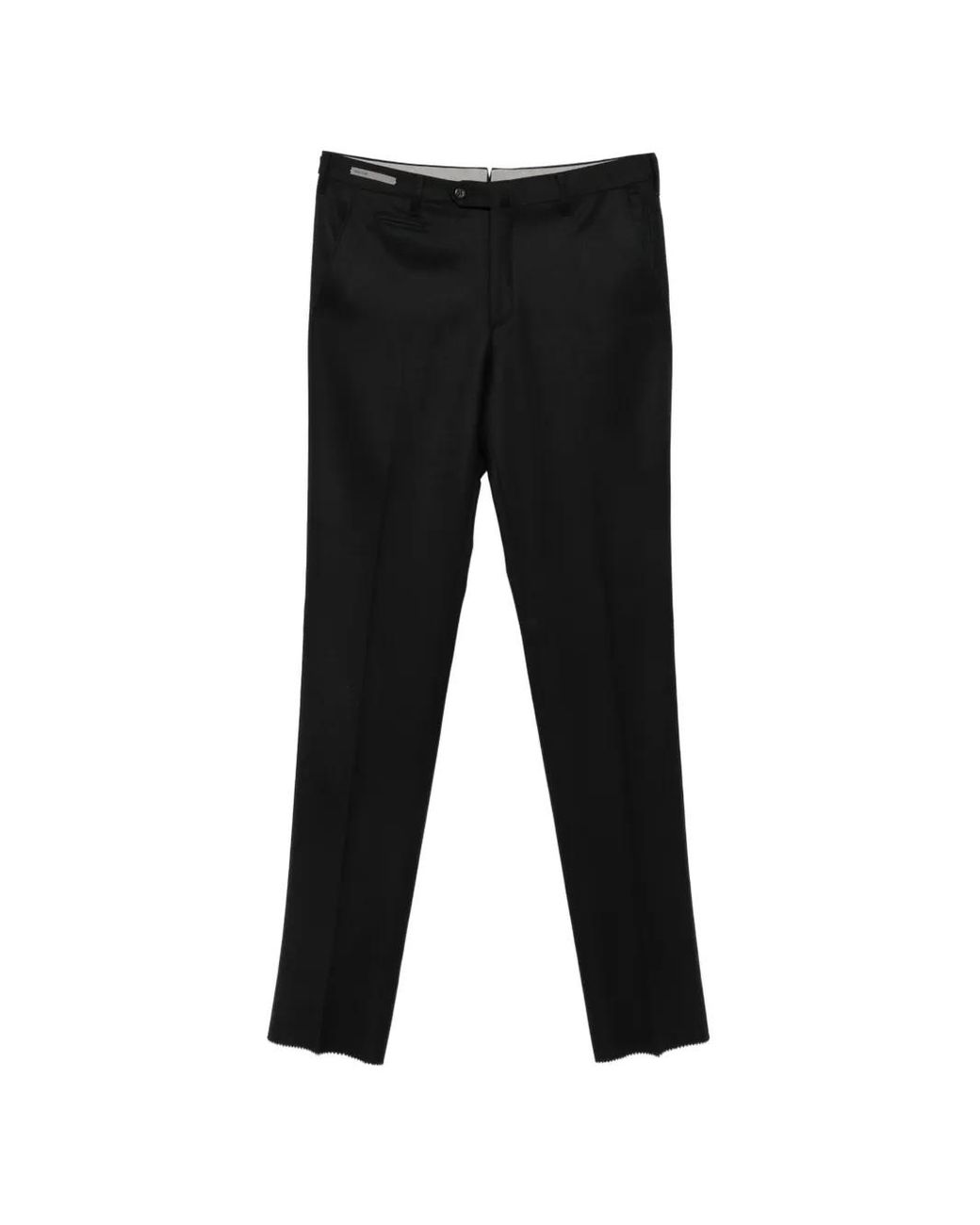 Corneliani Black Pressed-Crease Tailored Trousers for men