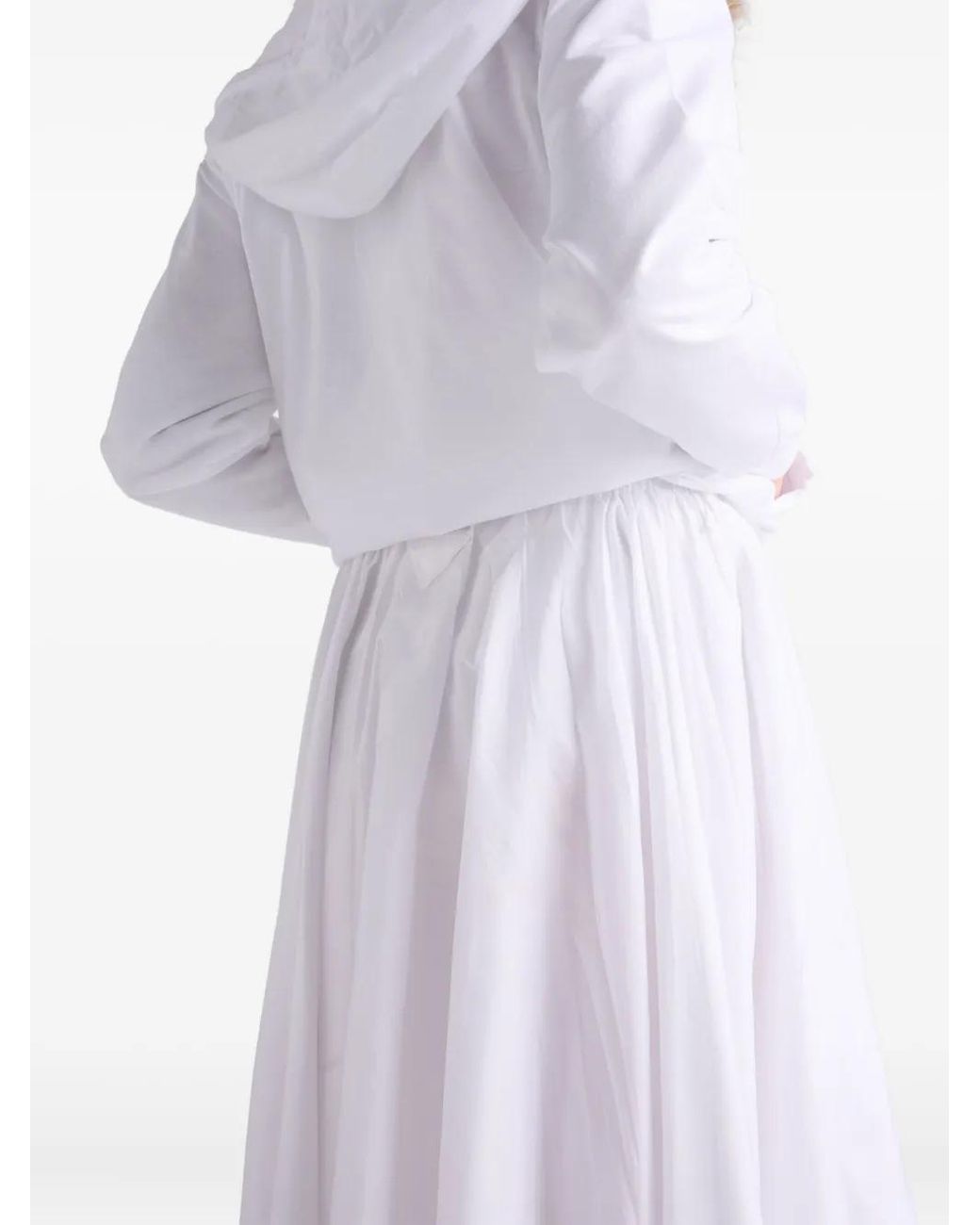 Prada Omkeerbare Katoenen Jersey En Re-Nylon Rok in het White