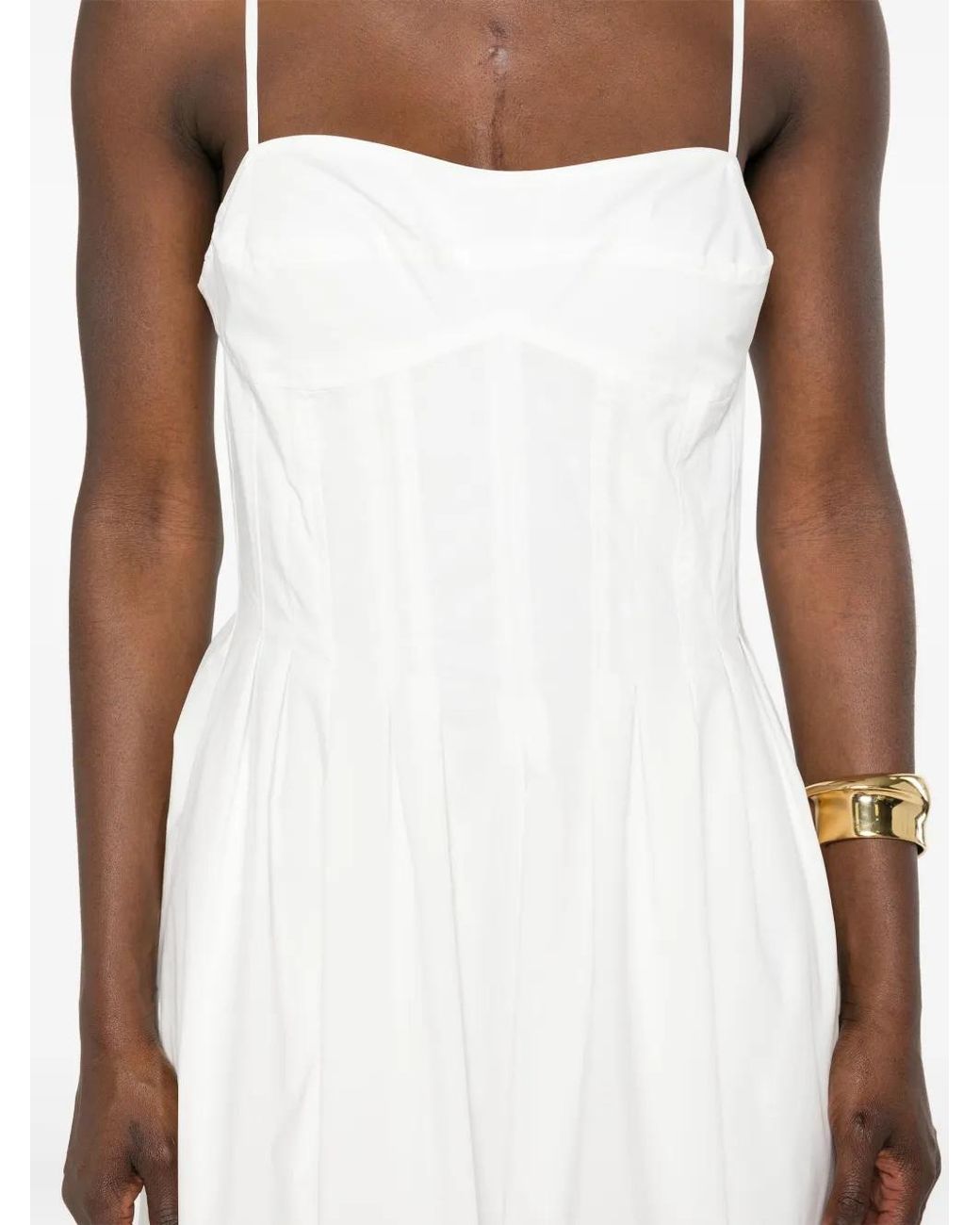 Jonathan Simkhai White Kittiya Cotton Midi Dress