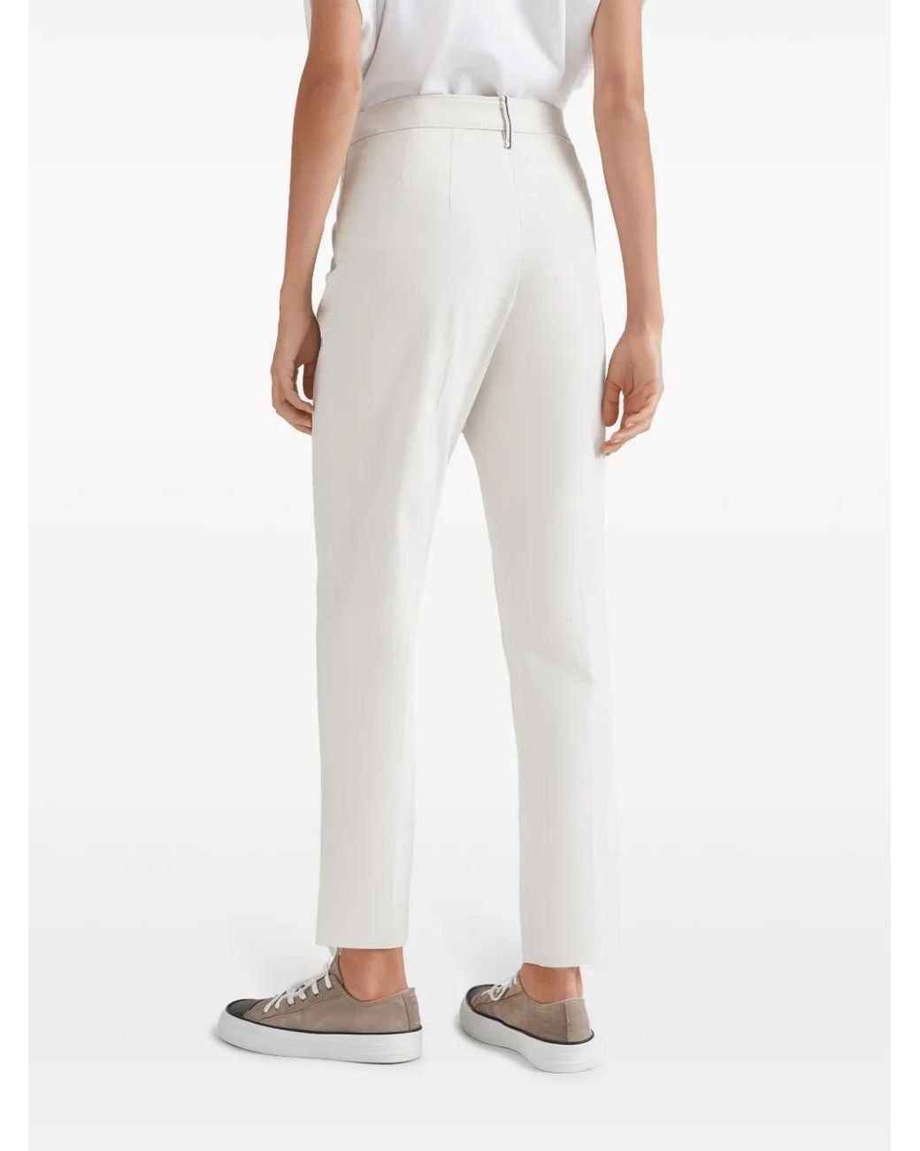 Brunello Cucinelli White Stylish Trousers