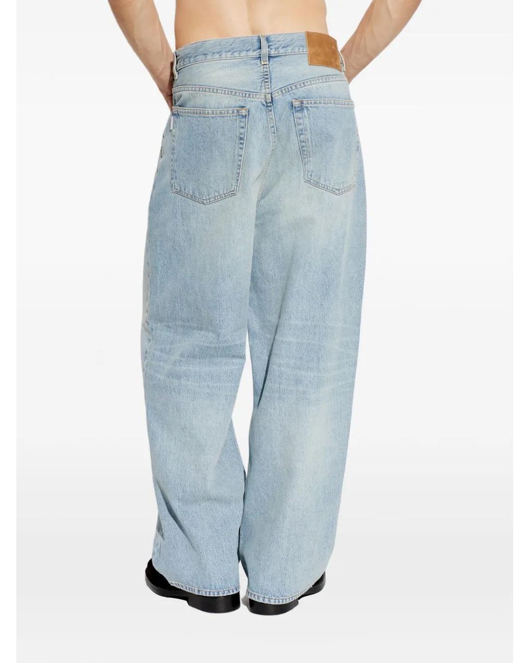 Haikure Blue Five-Pocket Wide-Leg Jeans for men