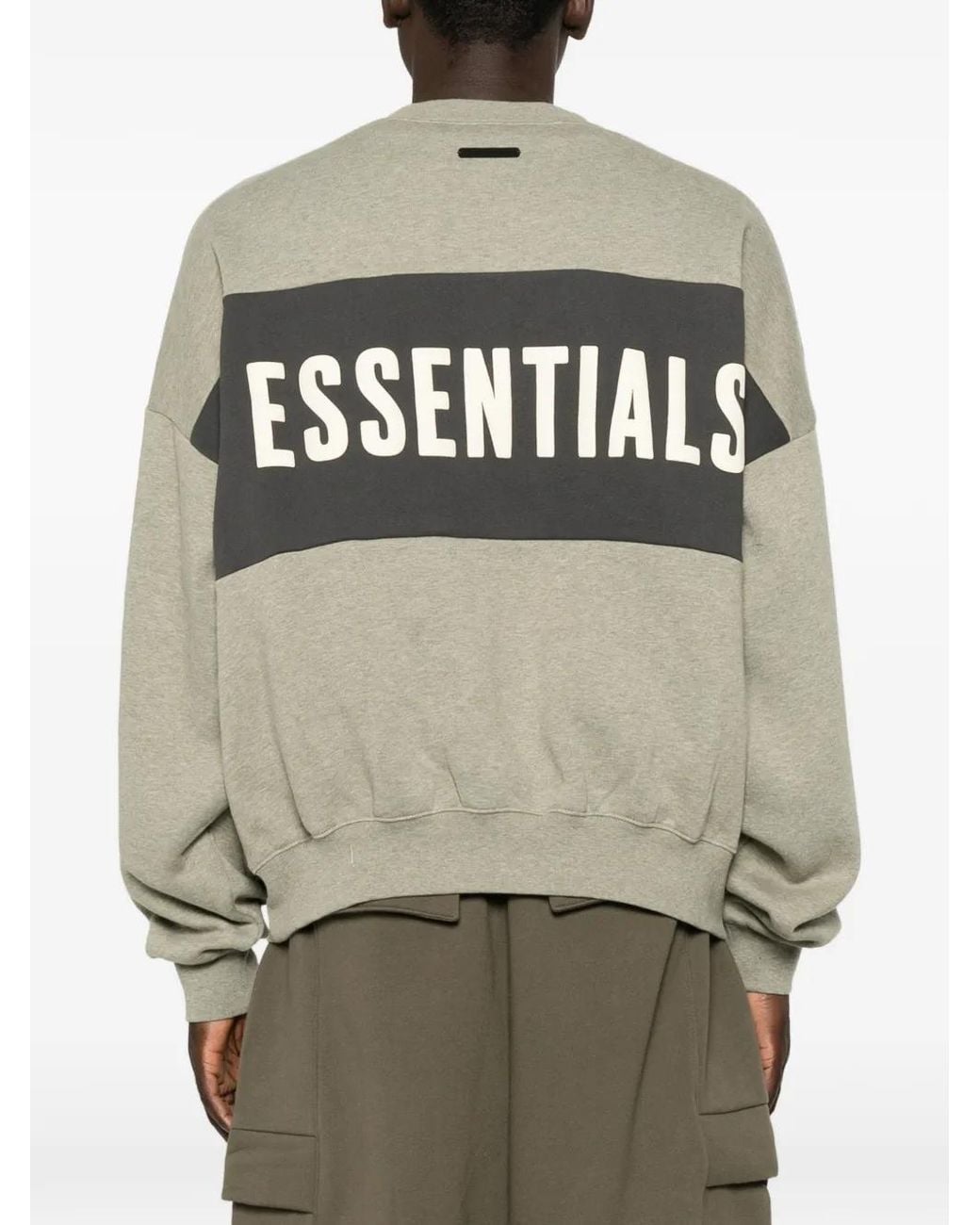 Fear Of God White Cropped Relaxed Panelled Sweatshirt for men
