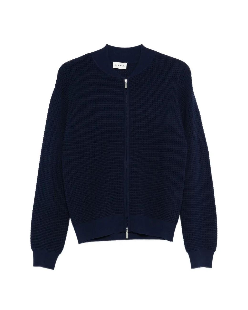 P.A.R.O.S.H. Blue Zip-Up Long-Sleeve Cardigan