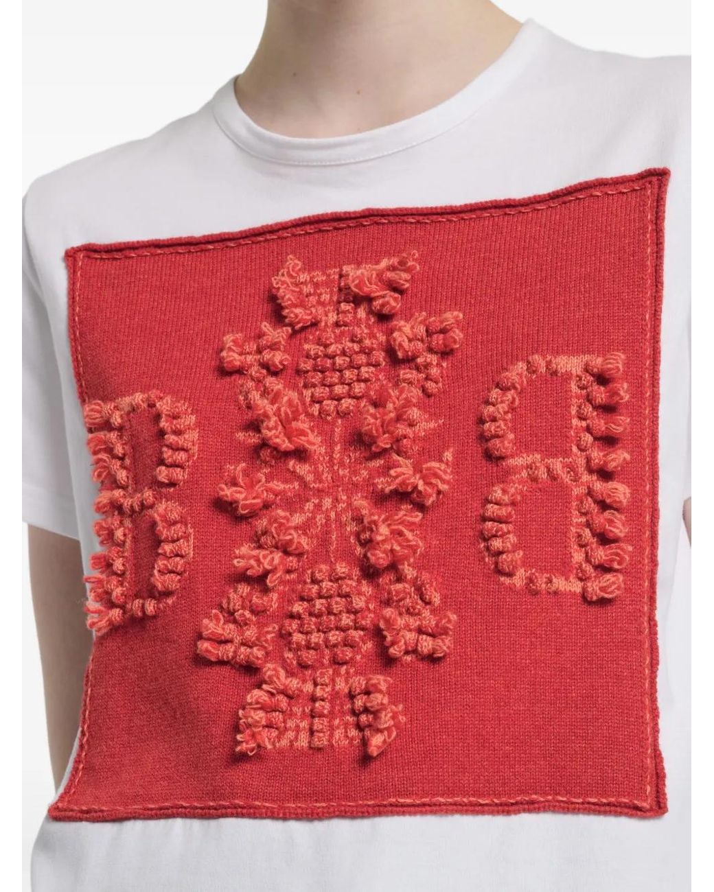 Barrie Red Logo-Patch T-Shirt