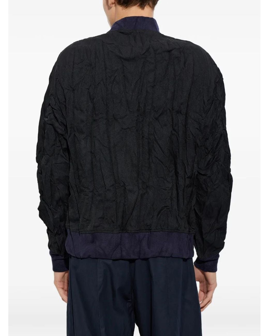 Comme des Garçons Blue Zip-Up Bomber Jacket for men
