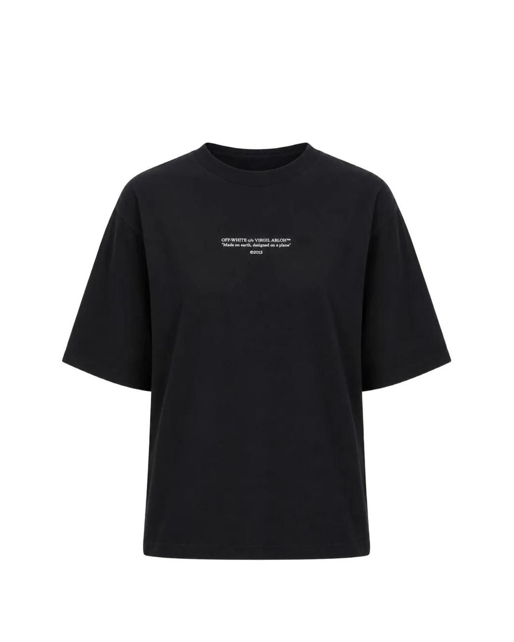 Off-White c/o Virgil Abloh Black Logo-Print Boxy T-Shirt
