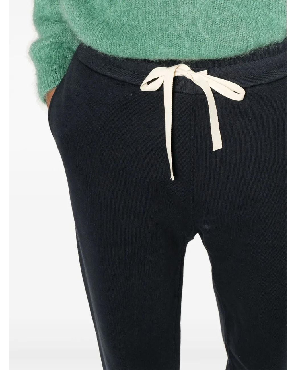 Jil Sander Blue Drawstring Cotton Track Pants for men