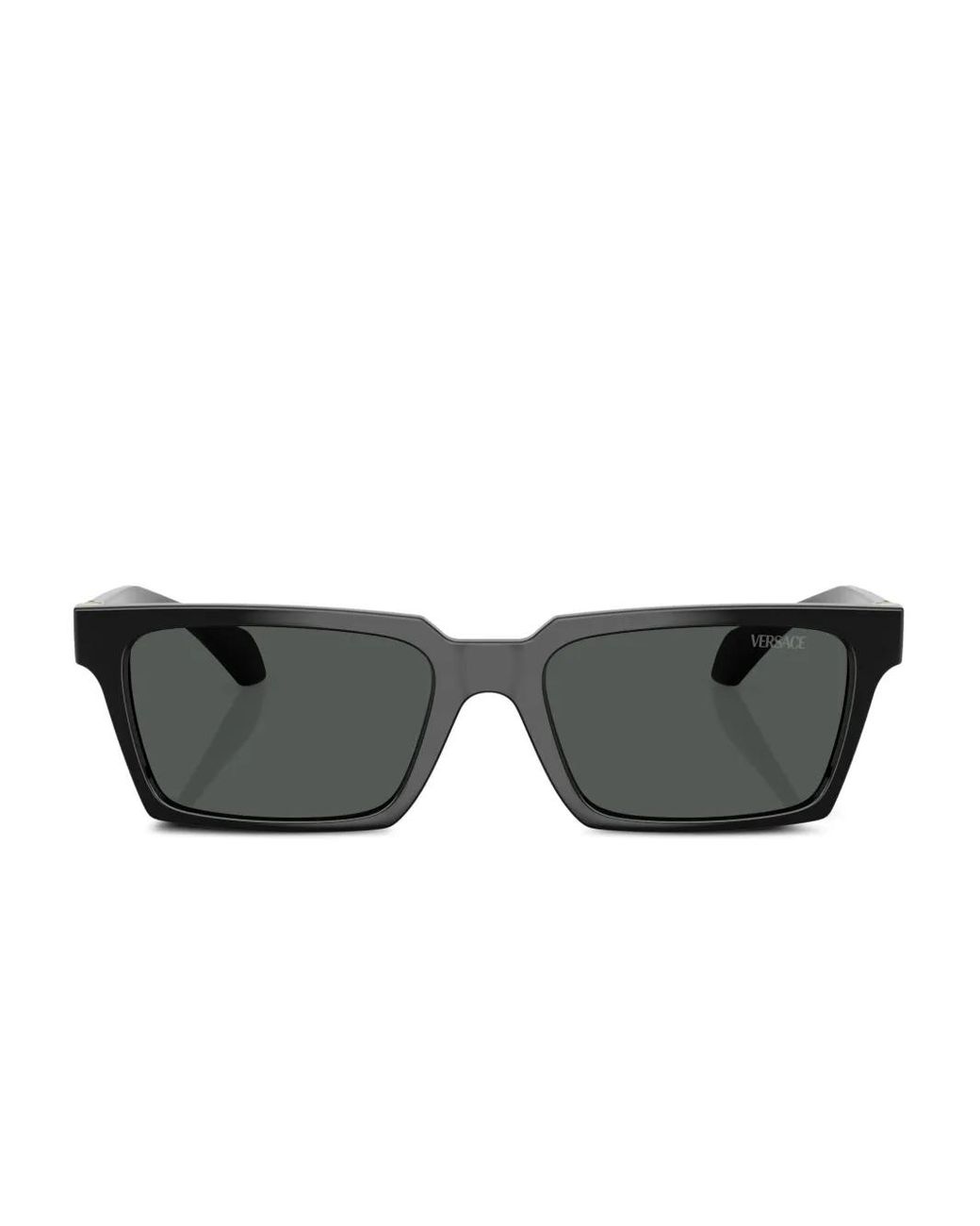 Versace Black Medusa-Plaque Rectangle-Frame Sunglasses for men