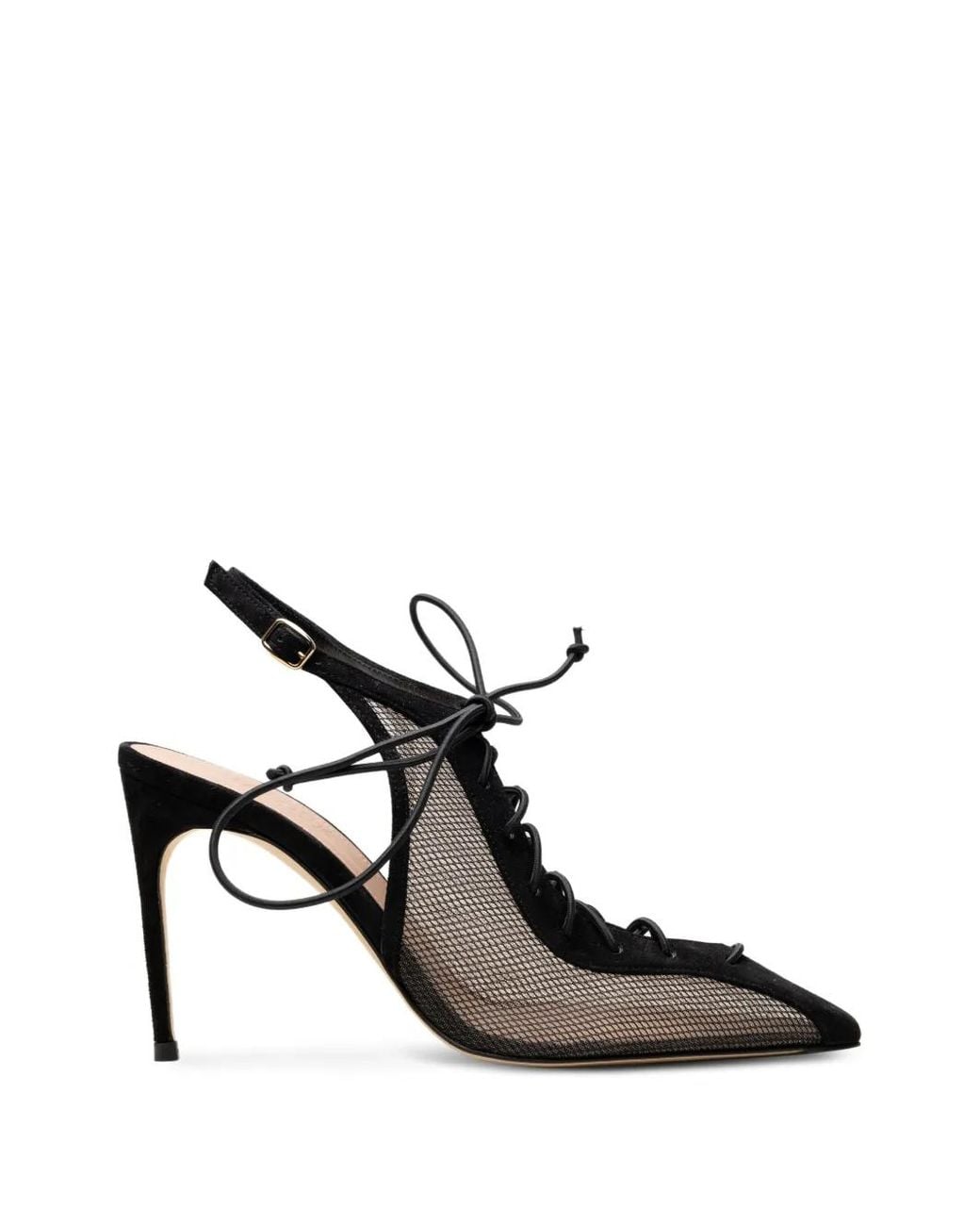 Malone Souliers Black Alia Lace-Up Pumps