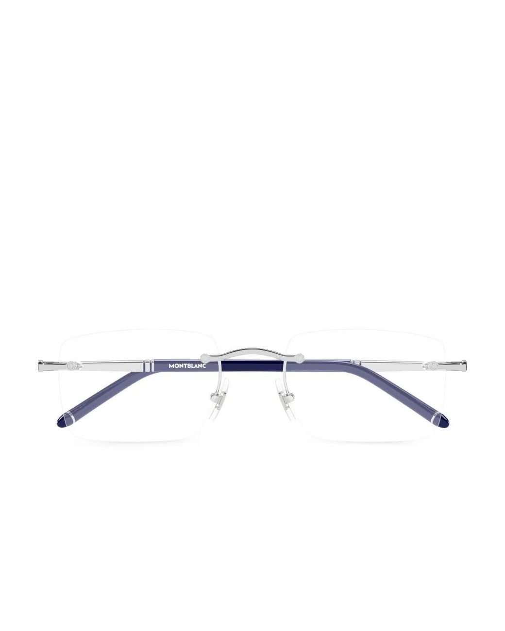 Montblanc Eckige Brille in Metallic für Herren