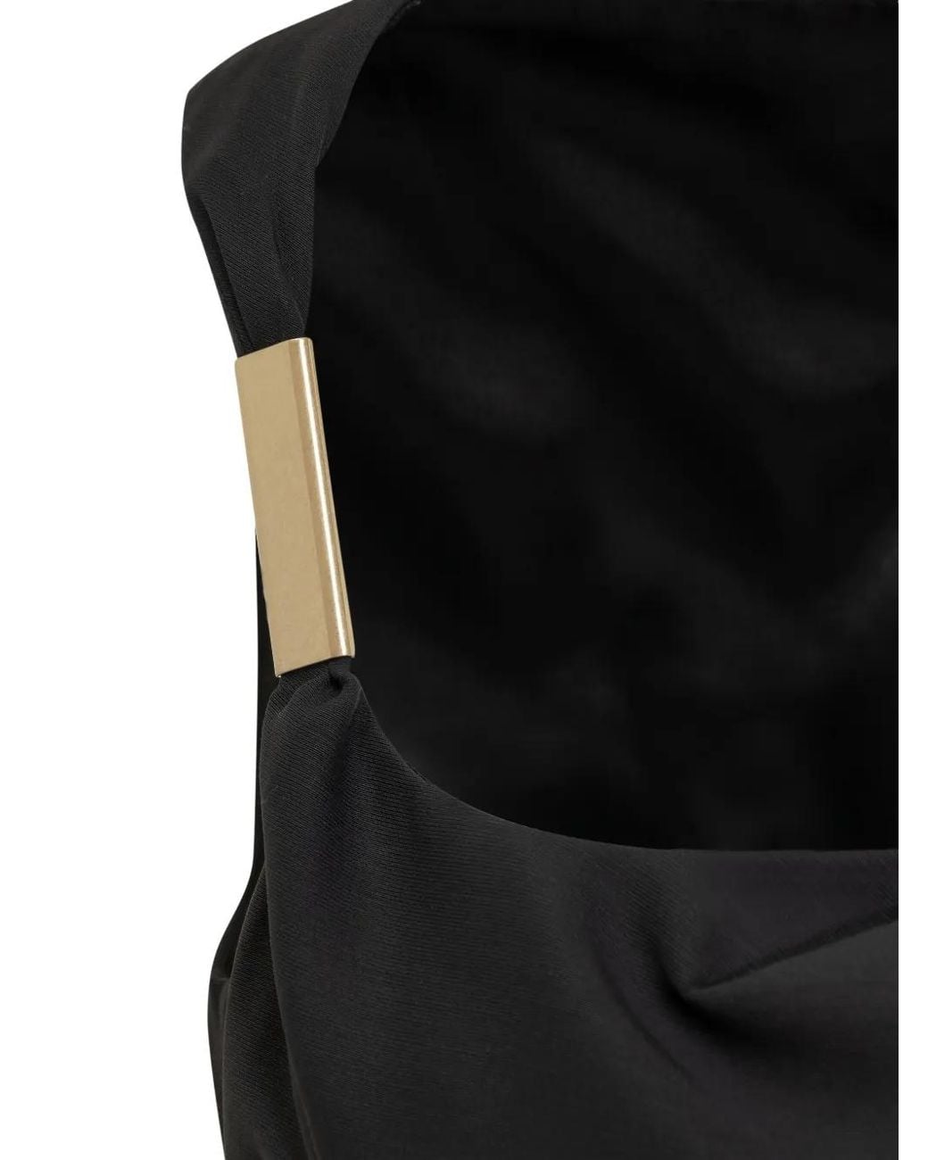 Ferragamo Black Corseted Dress With Gathered Neckline