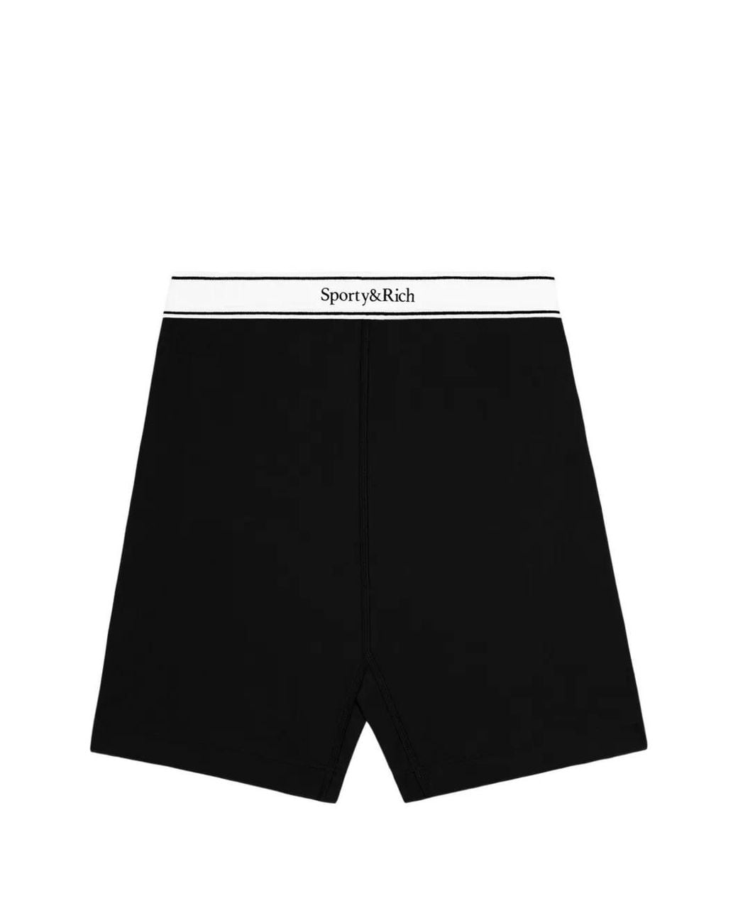 Sporty & Rich Black Serif Logo Biker Shorts