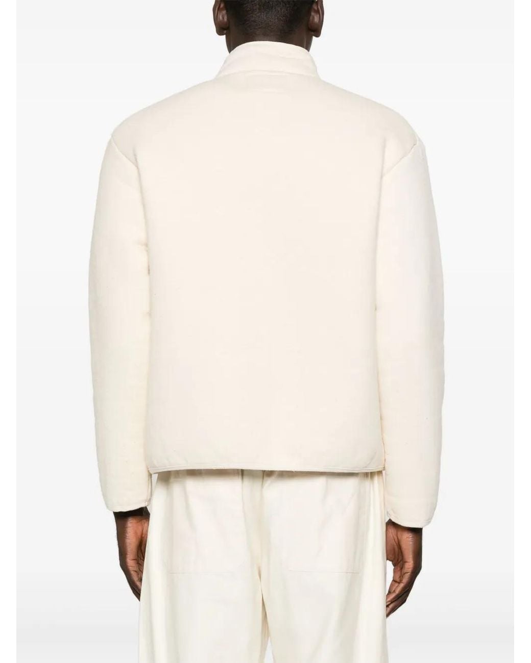 Jil Sander Natural Reversible Shearling Cotton Jacket for men