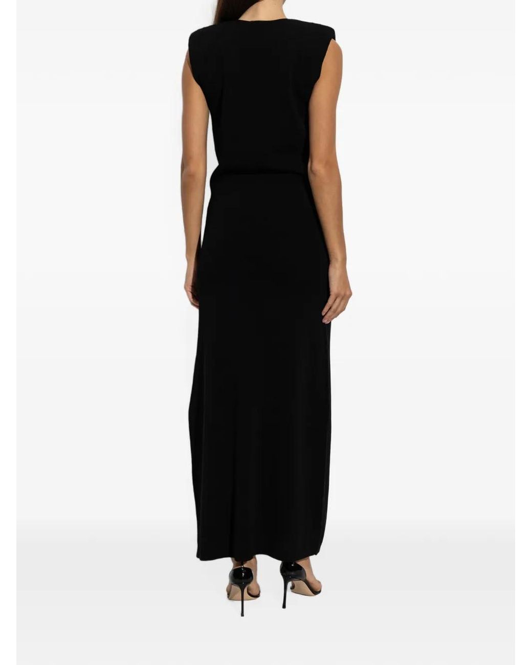 By Malene Birger Black Rowen Keyhole-Detail Maxi Dress
