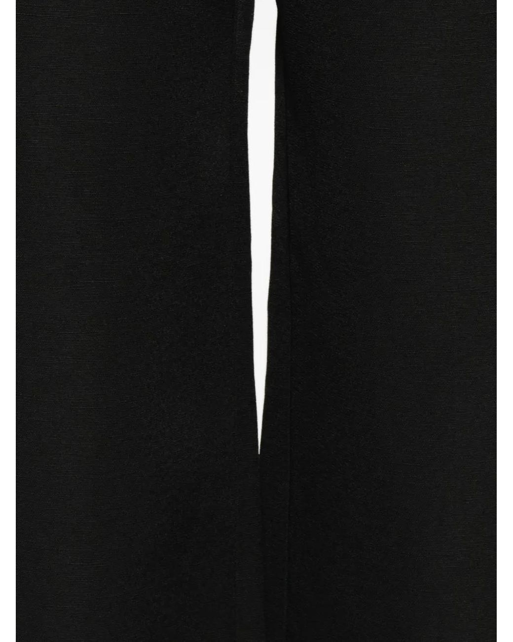LIBEROWE Black Phebe Linen Cropped Trousers