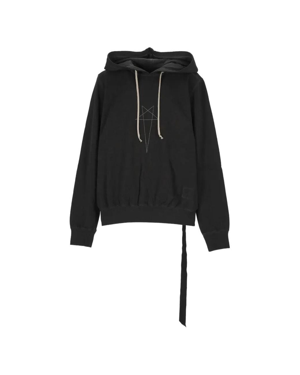 Rick Owens Black Drkshdw Pentagram-Print Hoodie for men