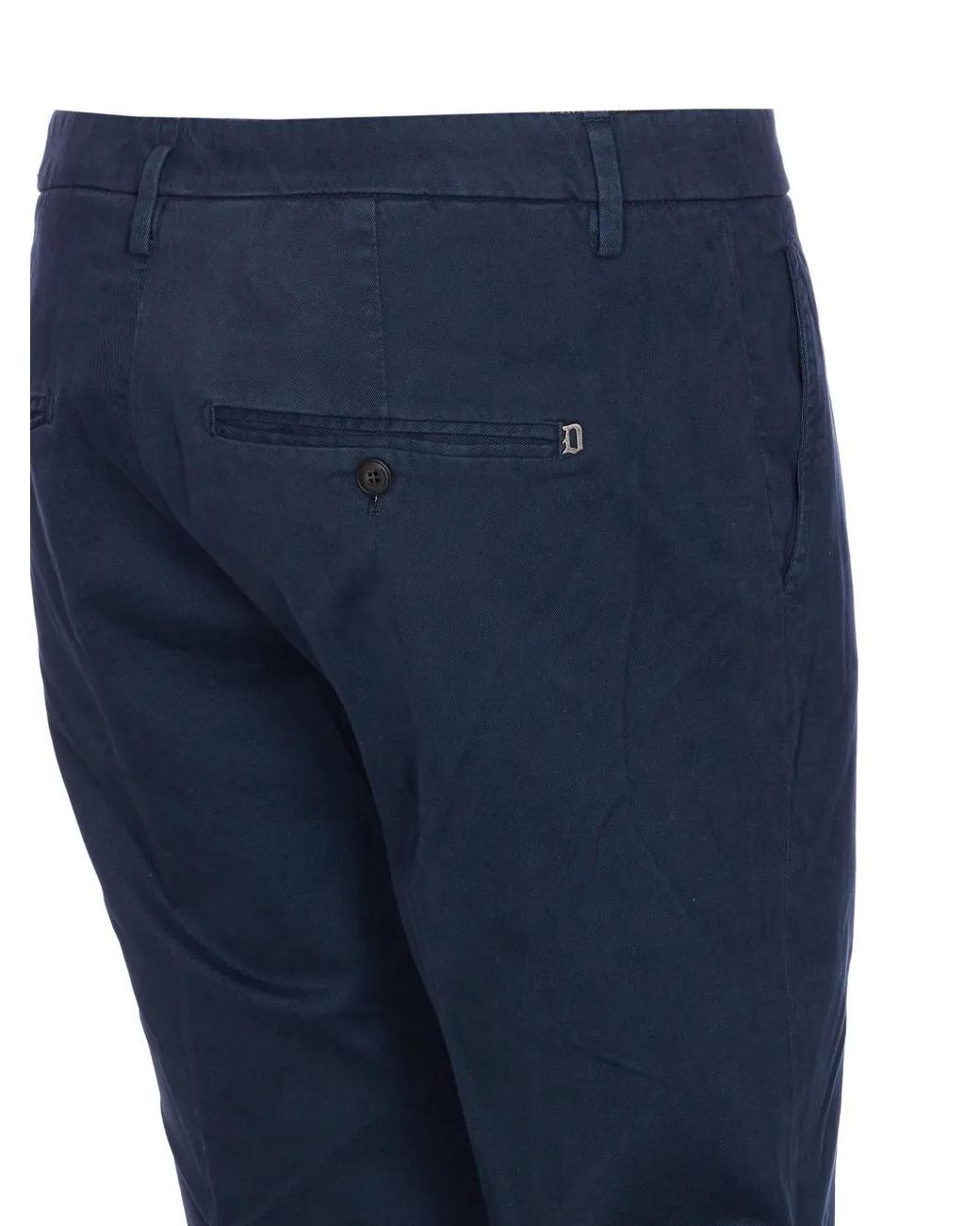 Dondup Blue Button-Fly Trousers for men