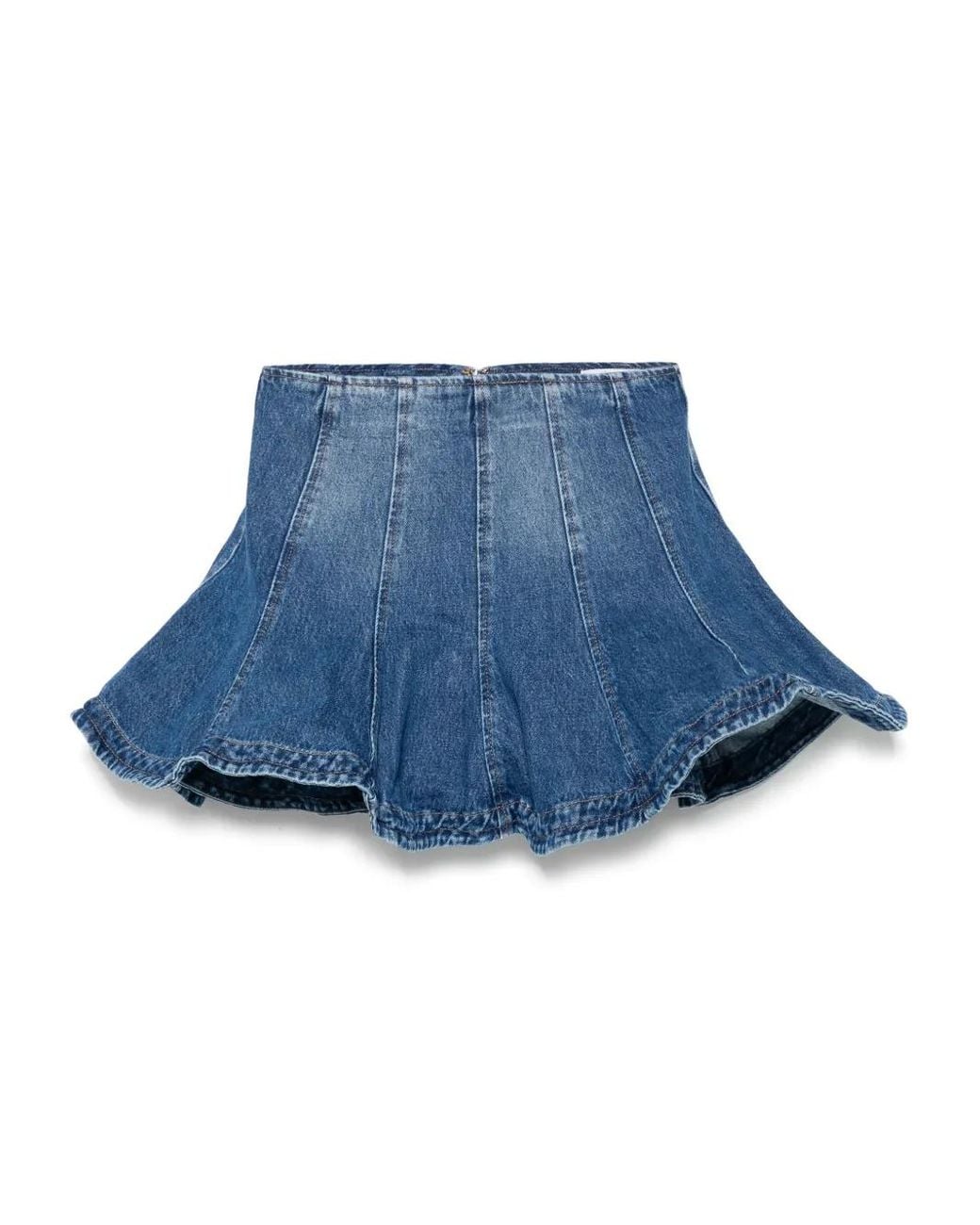 MSGM Mini-Rok Met Afwerking in het Blue