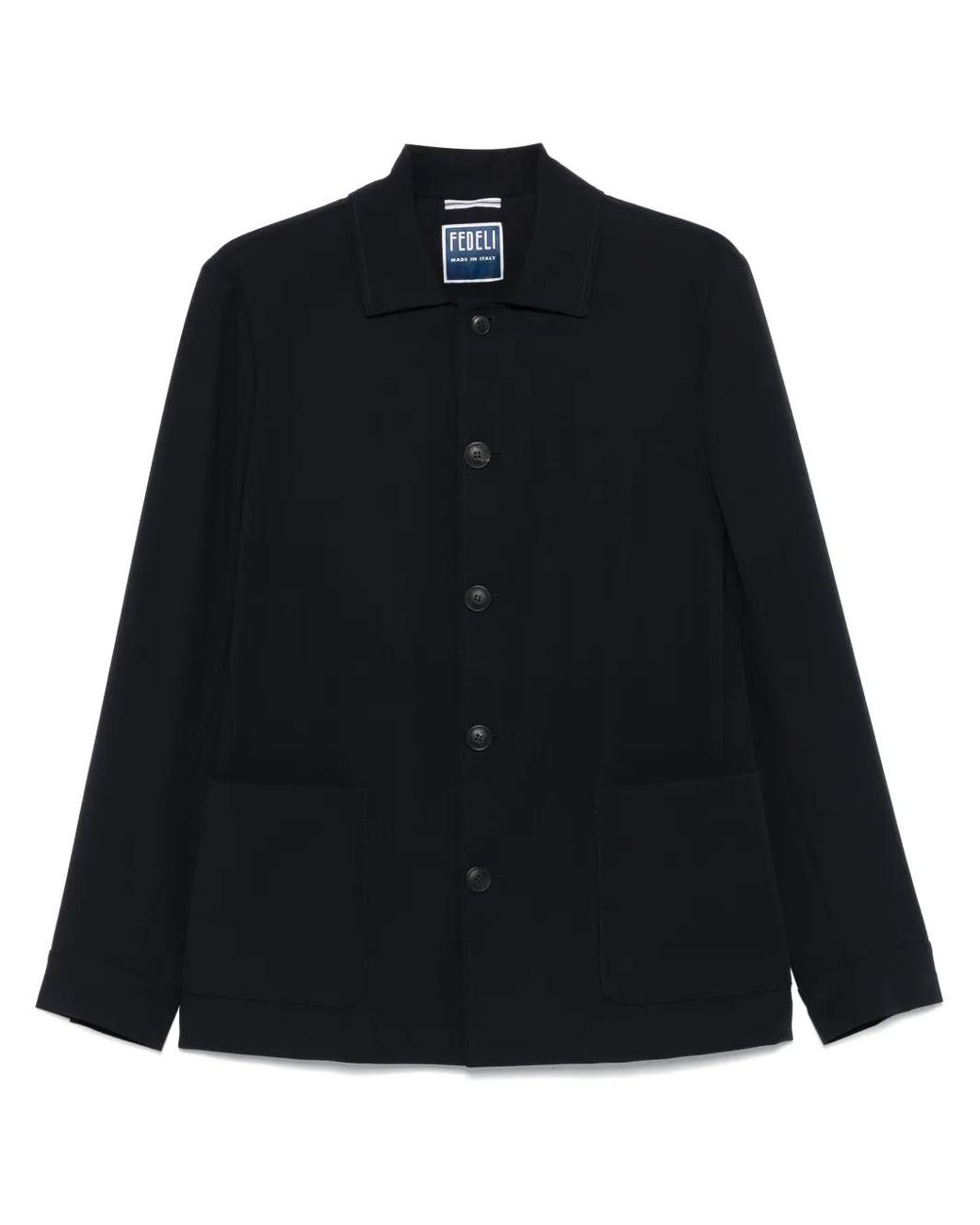 Fedeli Black Shirt Jacket for men