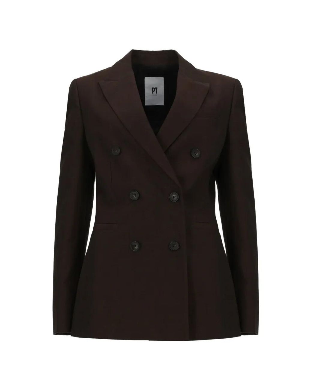 PT Torino Black Romy Double-Breasted Blazer