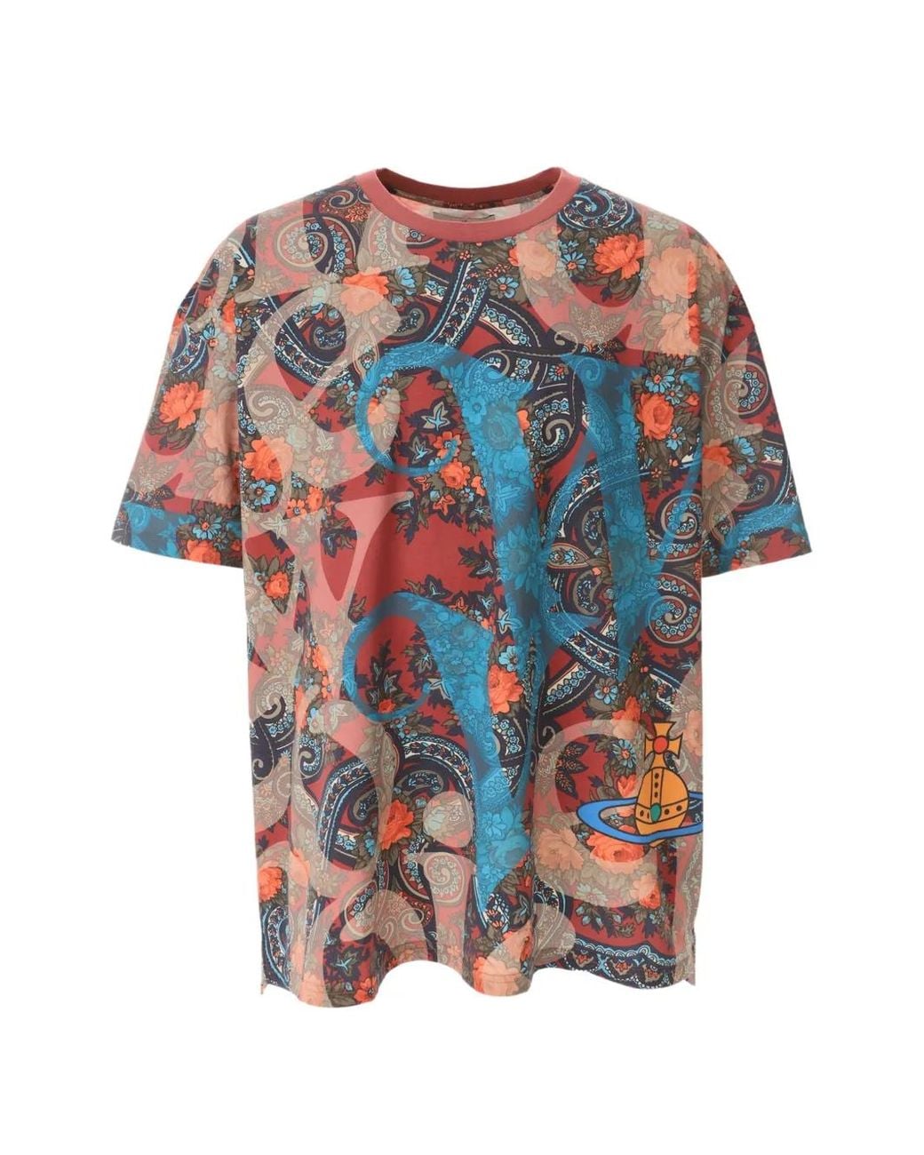 Vivienne Westwood White Floral-Print Oversized T-Shirt