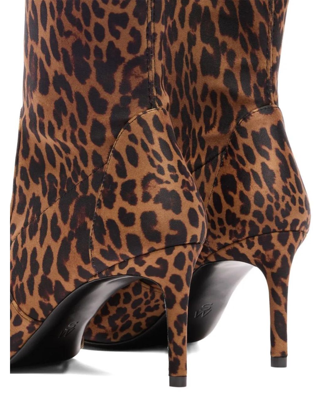 Stuart Weitzman Brown 100Mm Stuart Power Leopard-Print Boots