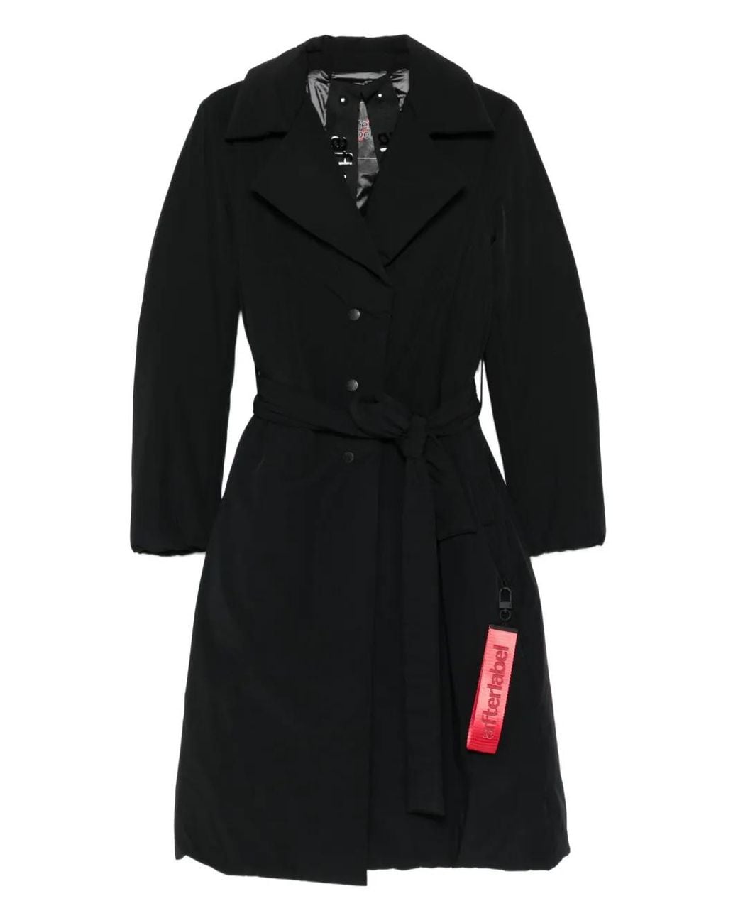 AFTER LABEL Black Oklan Belted Coat