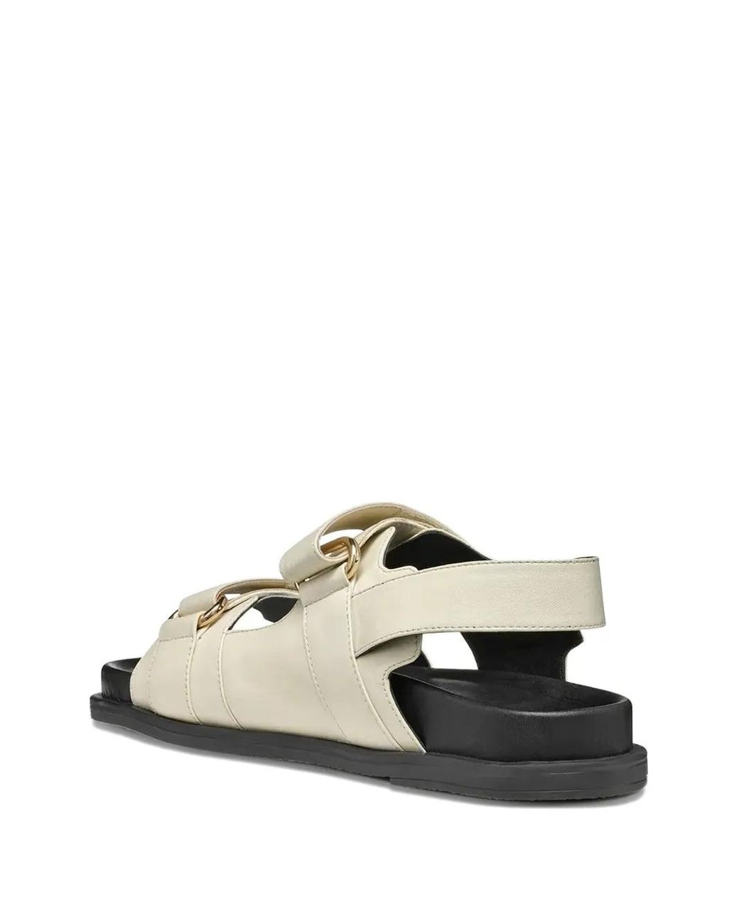 Geox Black Touch-Strap Flat Sandals