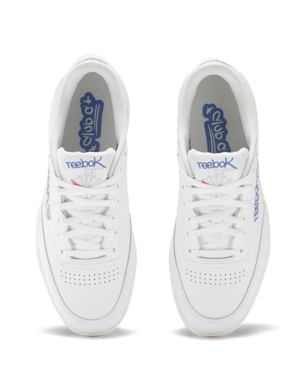 Reebok White Club C Double Sneakers