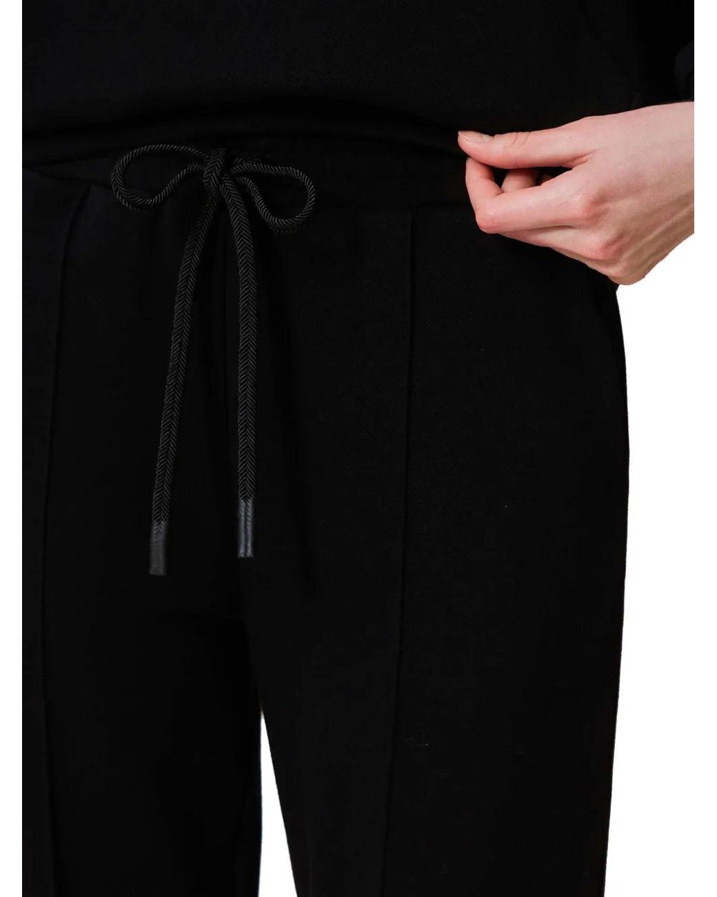 Pantalones De Chándal Con Efecto Cepillado Twinset de color Black