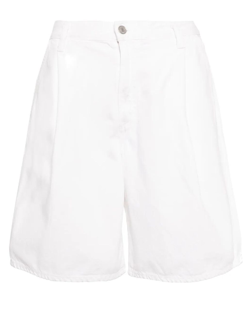 Agolde White Ellis Wide-Leg Shorts
