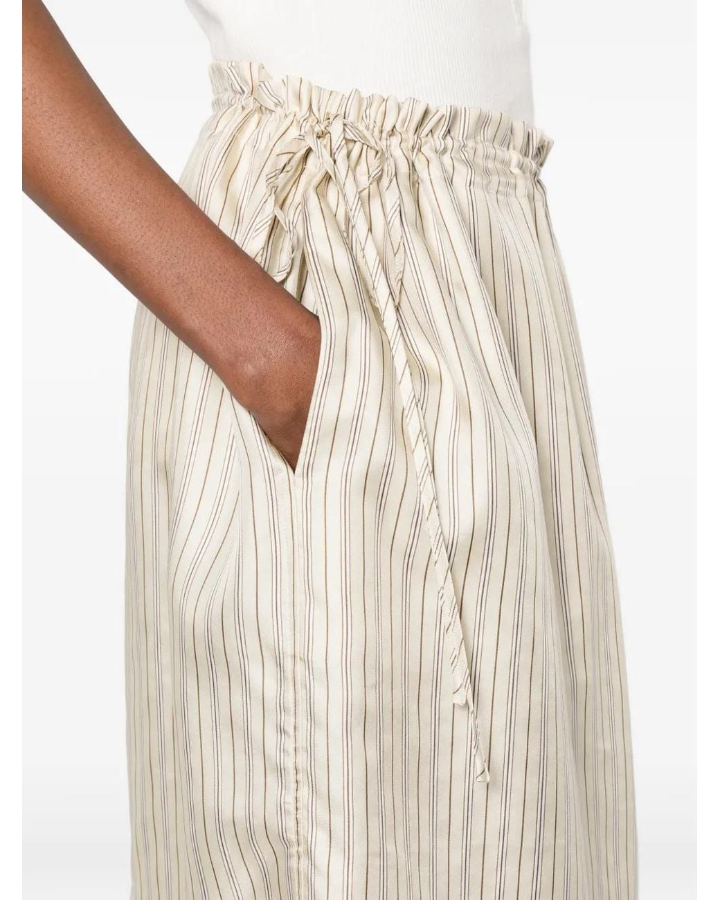 Totême Natural Striped Mini Skirt