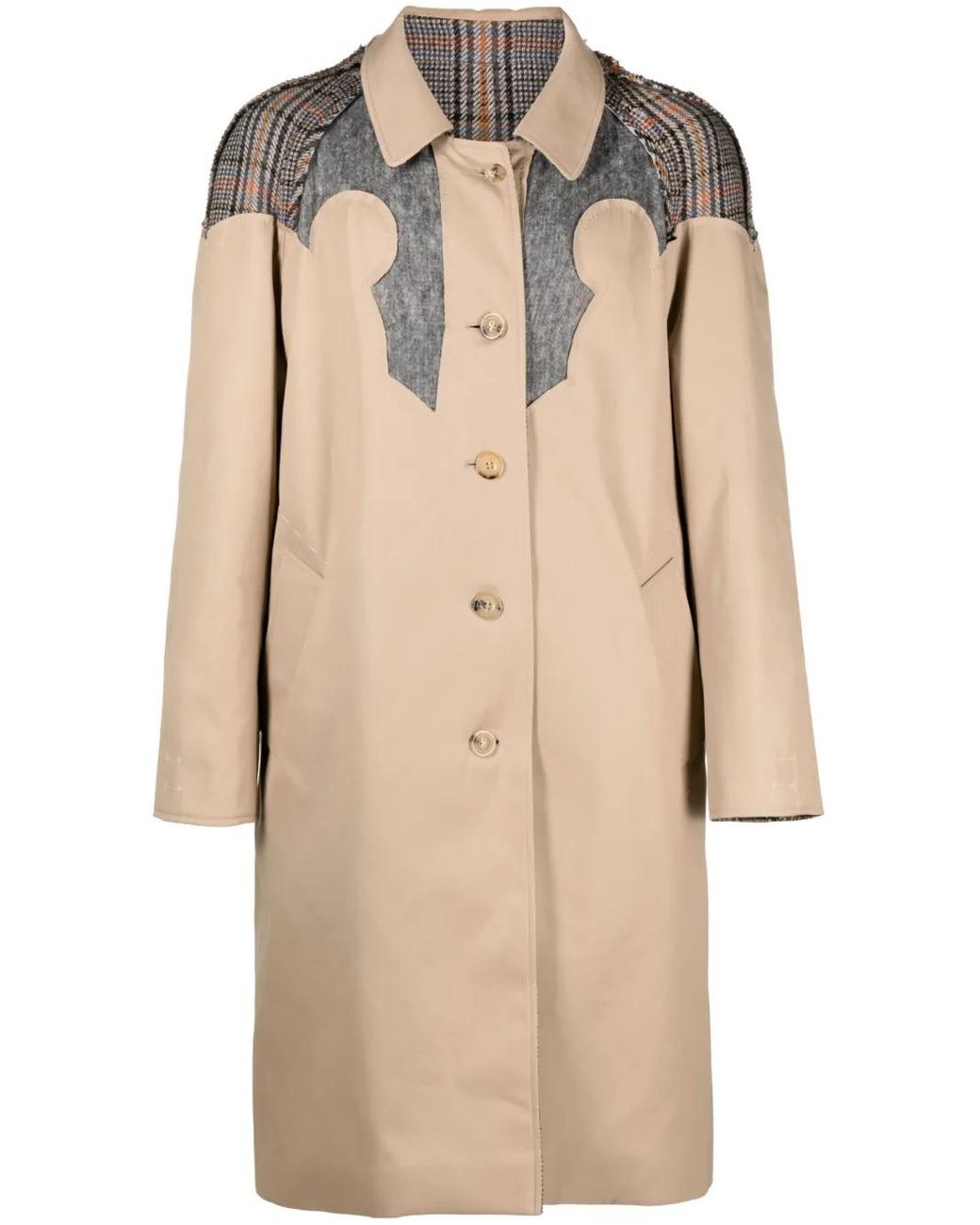 Maison Margiela Natural Wool Reversible Trench Coat for men
