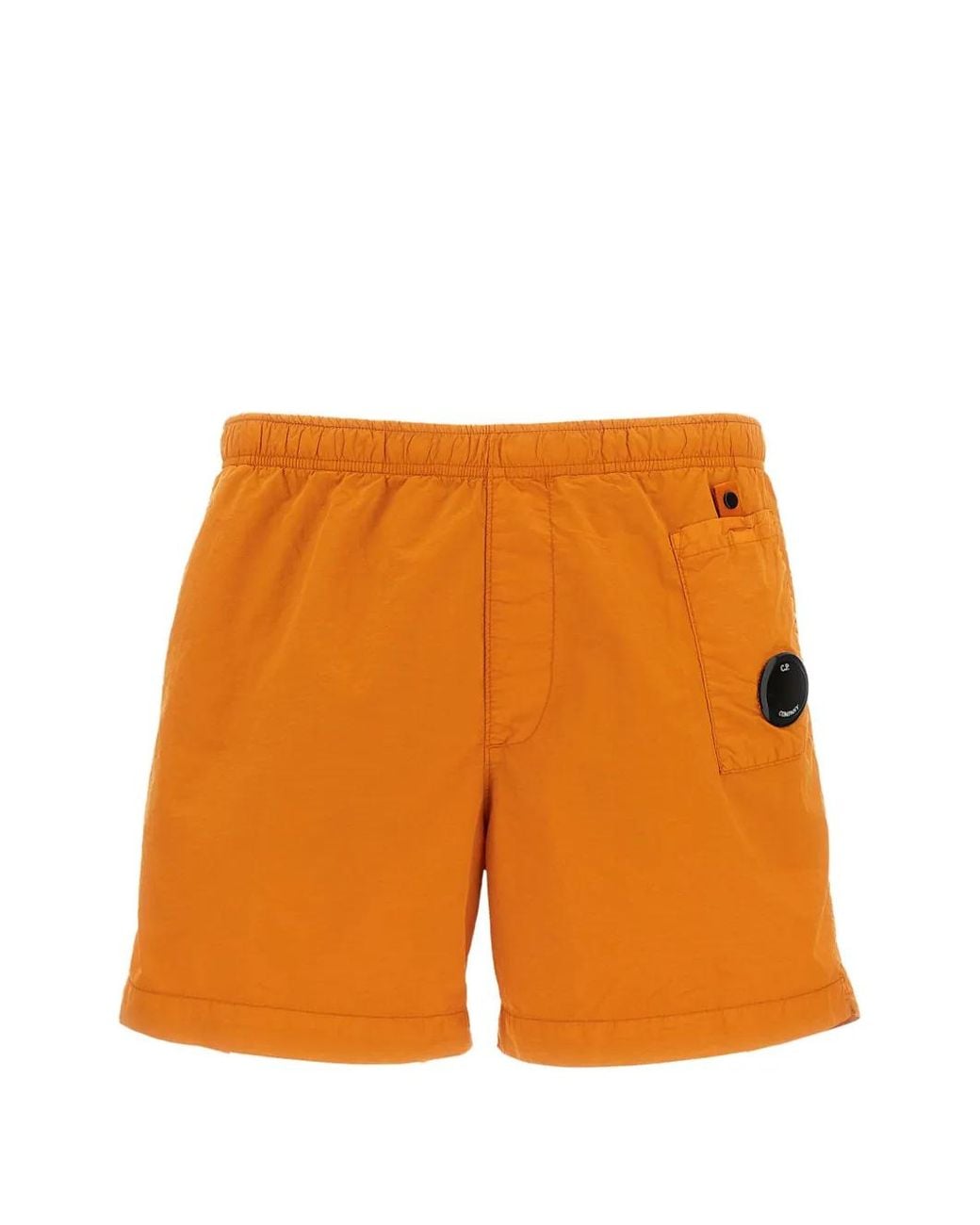 C P Company Orange Lens-Detail Swim Shorts for men