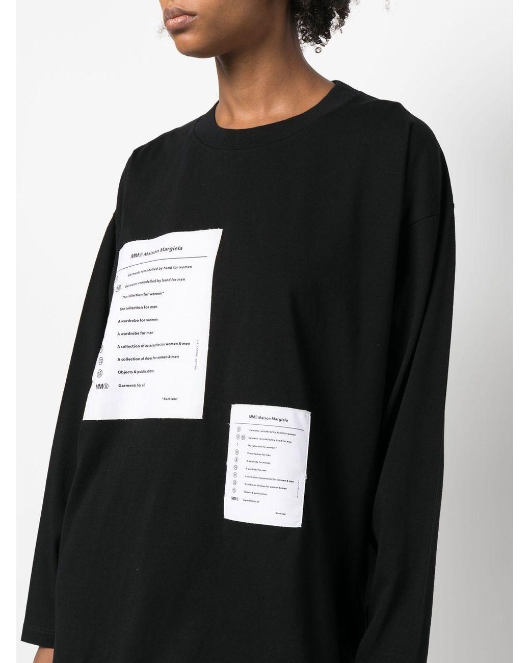Mujer Ropa de Camisetas y tops de Camisas Camisa de MM6 by Maison Martin Margiela de color Negro 