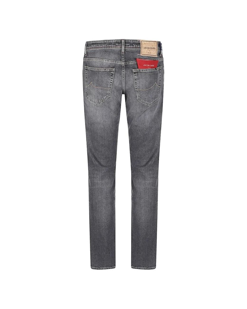 Jacob Cohen Gray Nick Washed-Effect Logo-Patch Jeans for men