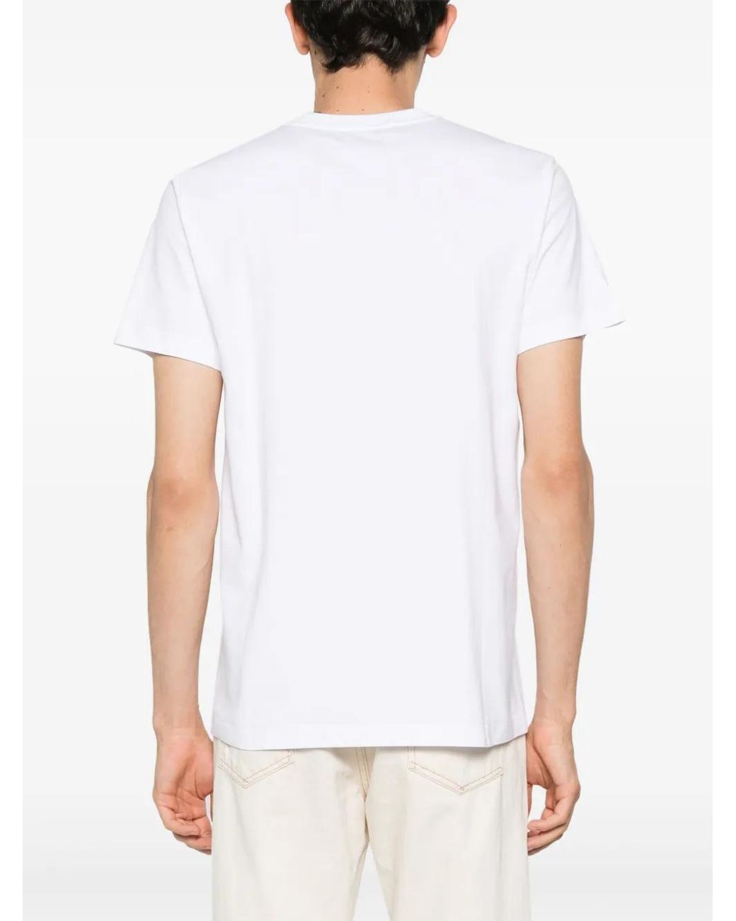 Peserico White Text-Print Cotton T-Shirt for men