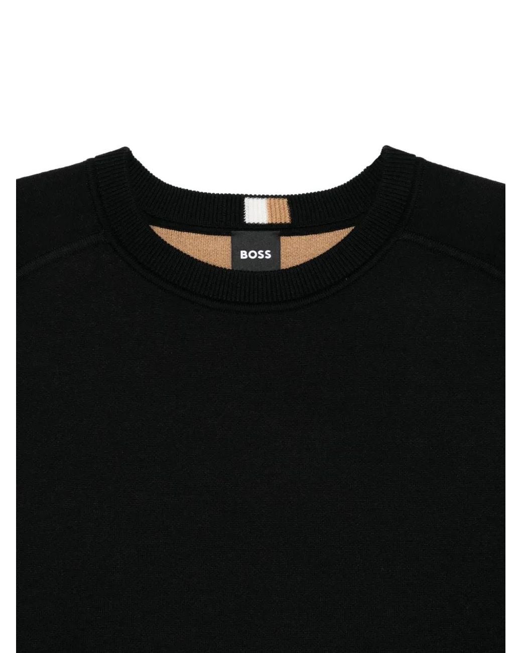 Boss Black Crew-Neck Sweatshirt for men